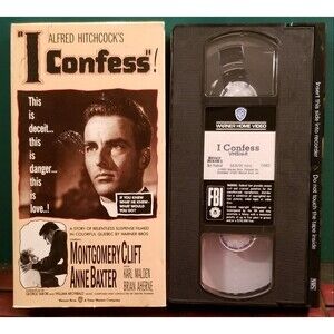 I Confess Alfred Hitchcock Montgomery Cliff Film Noir VHS